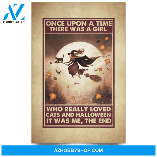 Once Upon A Time Girl Love Cats And Halloween It Was Me The End Gallery Wrapped Poster Halloween Home Decor Wall Art