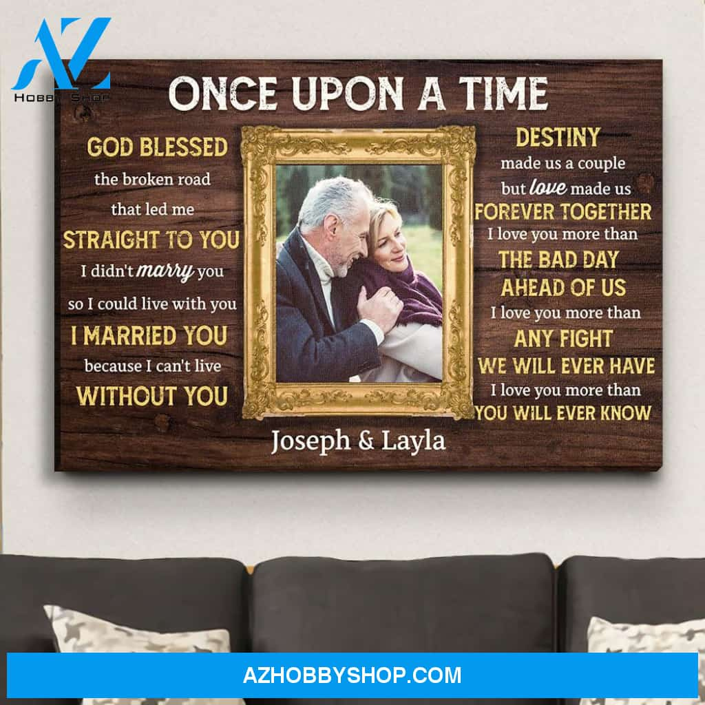 Once Upon A Time - Personalized Custom Photo Canvas