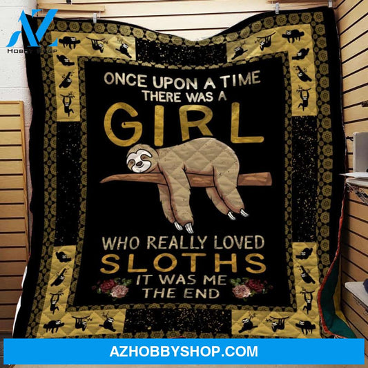 Once Upon A Time Sloth Girl Fleece Blanket