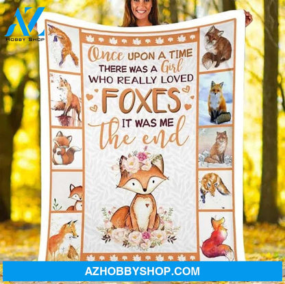 Once Upon A Time, There Was A Girl Who Really Loved Foxed, Fox Fleece Blanket Home Decor Bedding Couch Sofa Soft And Comfy Cozy