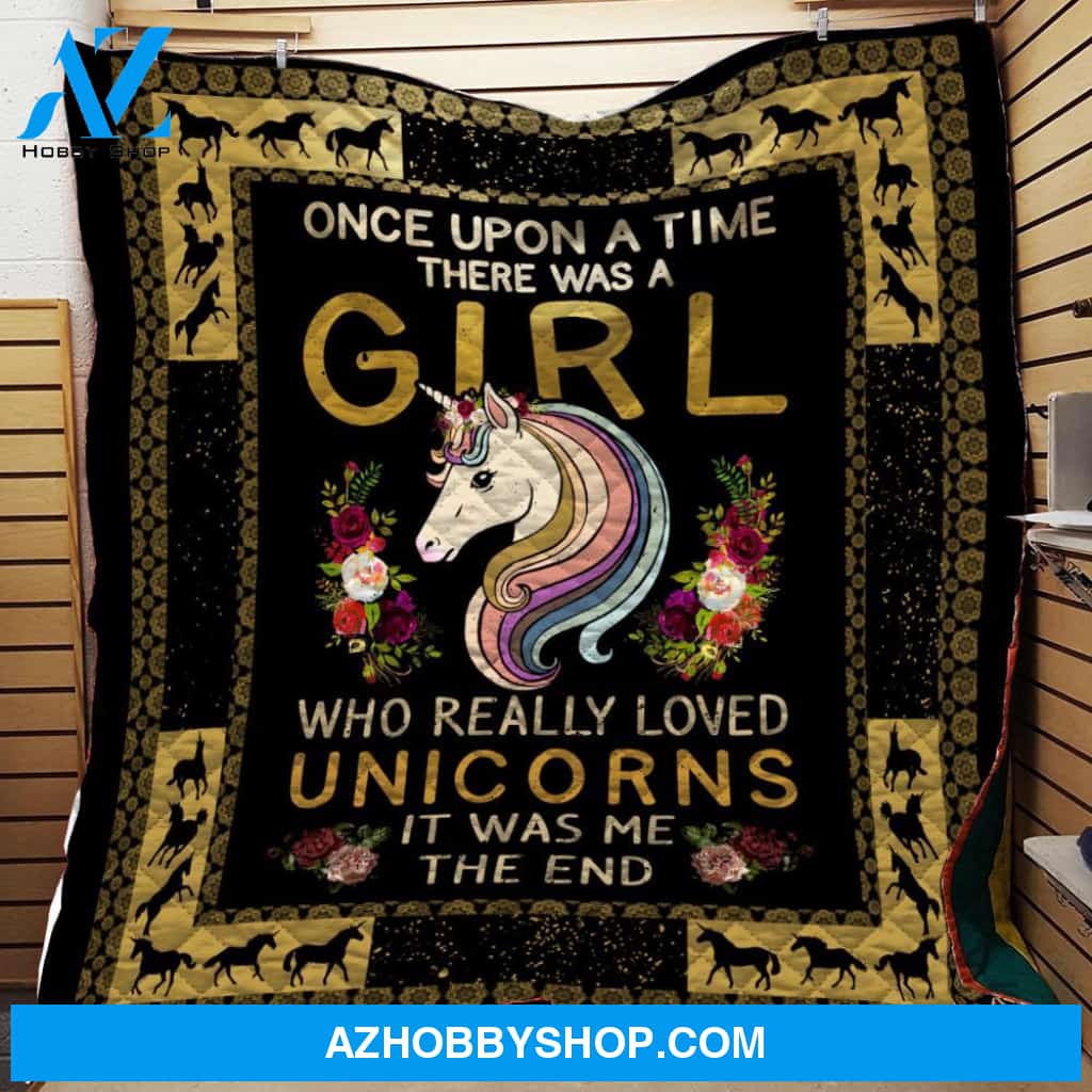 Once Upon A Time Unicorn Girl Fleece Blanket