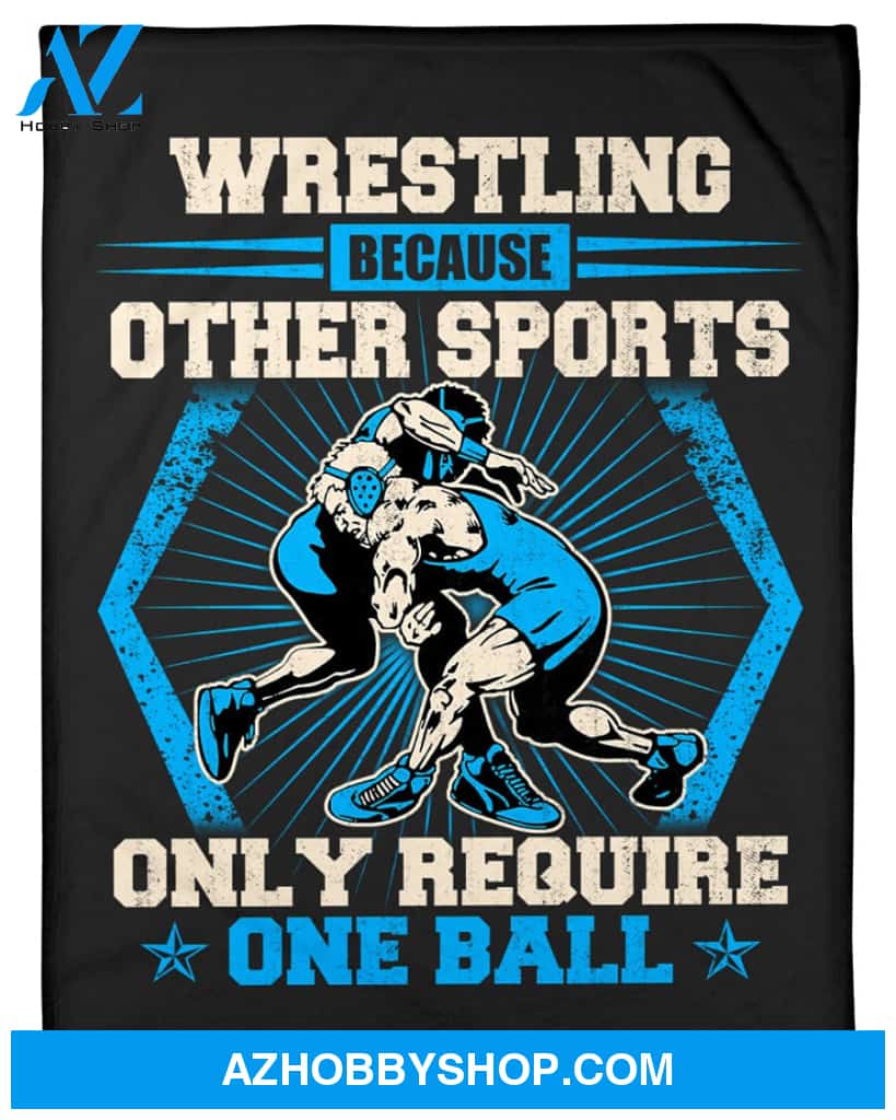 One Ball Wrestling Fleece Blanket Home Decor Bedding Couch Sofa Soft And Comfy Cozy Gift For Wrestling Lovers, Gift For Friend Family