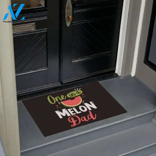 One In A Melon Dad Matching Family Doormat Funny Welcome Mat Housewarming Gift Home Decor Funny Doormat Gift For Friend