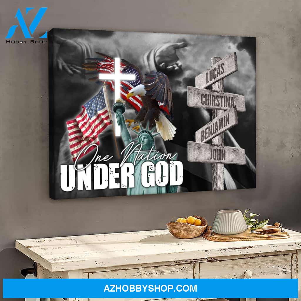 One nation under god - Personalized Canvas