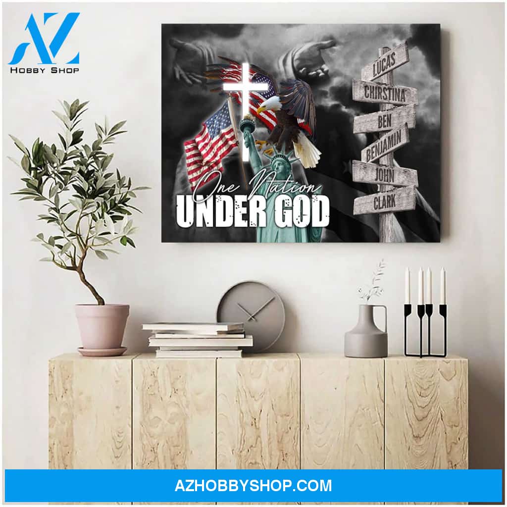 One nation under god - Personalized Canvas