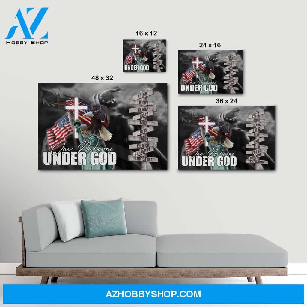 One nation under god - Personalized Canvas