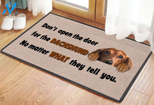 Don’t Open The Door For The Dachshund Doormat