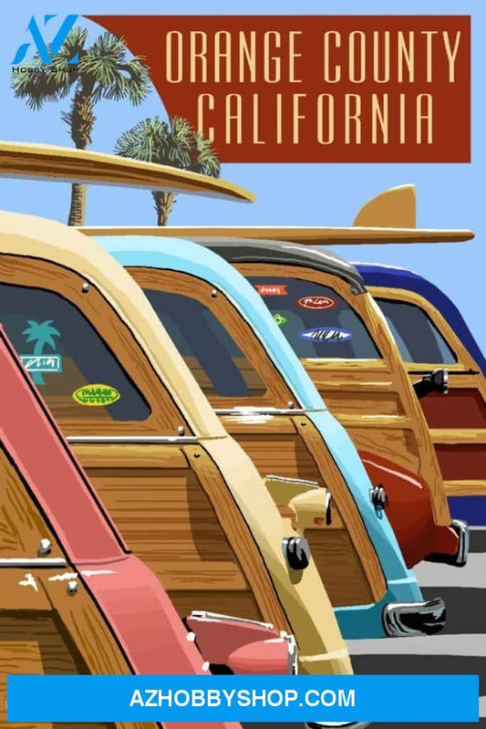 Orange County California Woodies Lined Up