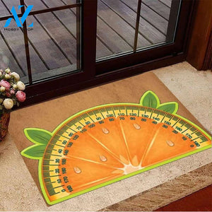 Orange Cute Protractor Funny Indoor And Outdoor Doormat Warm House Gift Welcome Mat Gift For Math Lovers Gift For Kids Student Teacher