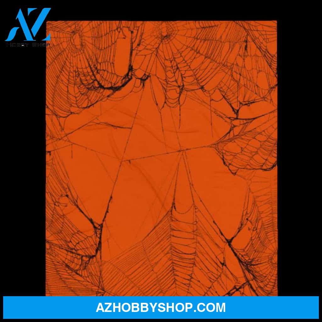 Orange Spiderweb Fleece Blanket Gift For Family Birthday Friend Halloween Gift Home Decor Bedding Couch Sofa Soft and Comfy Cozy