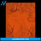 Orange Spiderweb Fleece Blanket Gift For Family Birthday Friend Halloween Gift Home Decor Bedding Couch Sofa Soft and Comfy Cozy