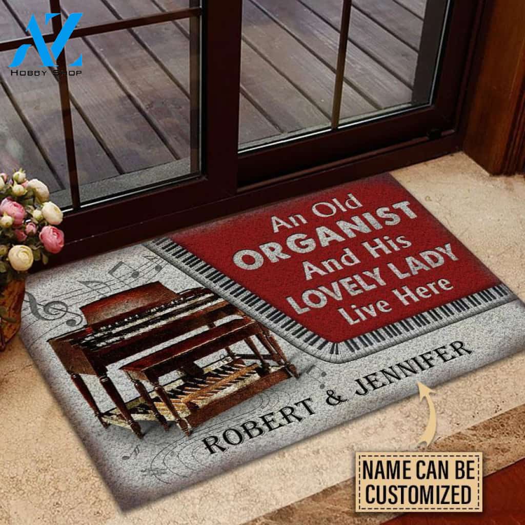 Organ Couple Live Here Custom Doormat | Welcome Mat | House Warming Gift