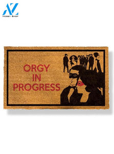 Orgy In Progress Doormat by Funny Welcome | Welcome Mat | House Warming Gift