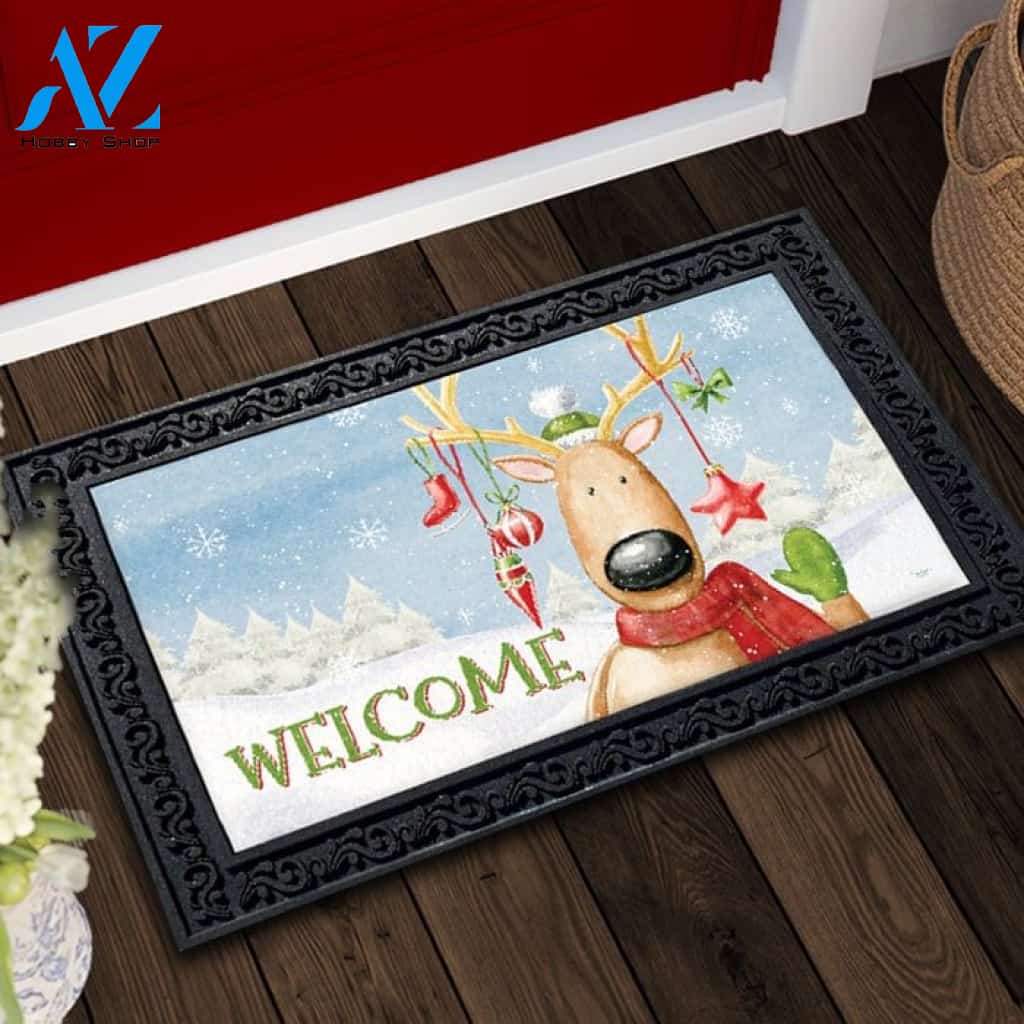 Ornament Reindeer Doormat - 18" x 30"