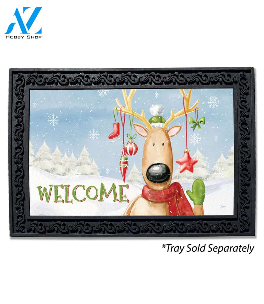 Ornament Reindeer Doormat - 18" x 30"