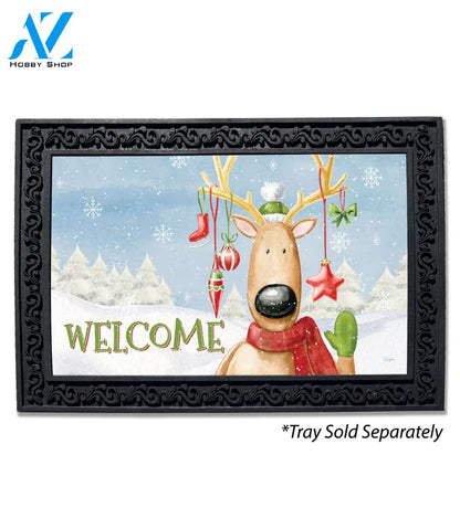 Ornament Reindeer Doormat - 18" x 30"