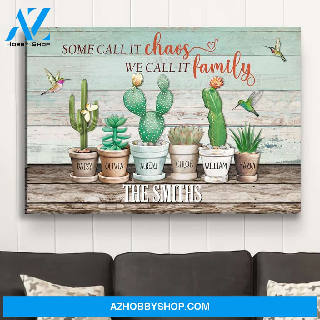 Our Chaos - Personalized Custom Name Canvas