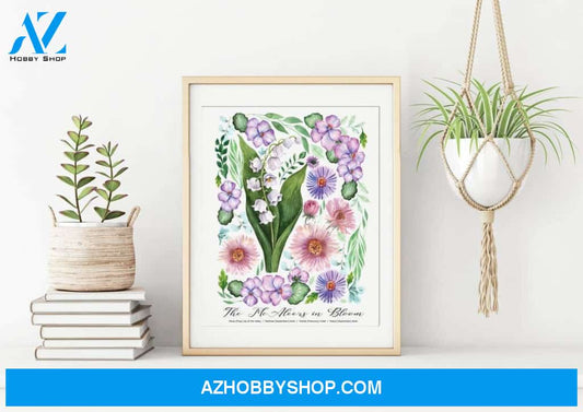 Our Family In Bloom Canvas And Poster, Canvas Wall Art, Wall Decor Visual Art