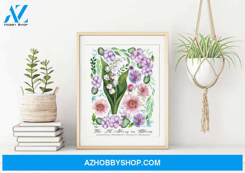 Our Family In Bloom Canvas And Poster, Canvas Wall Art, Wall Decor Visual Art