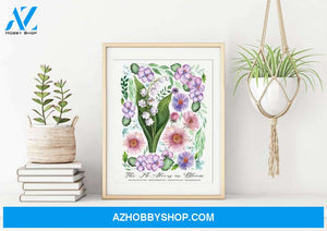 Our Family In Bloom Canvas And Poster, Canvas Wall Art, Wall Decor Visual Art