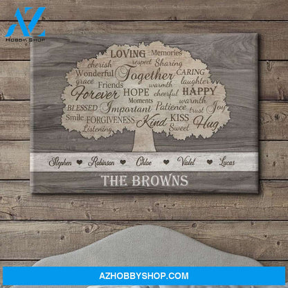 Our Family - Personalized Custom Name Canvas