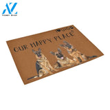 Our Happy Place German Shepherd Printed Doormat Home Decor Gift For Dog Lovers