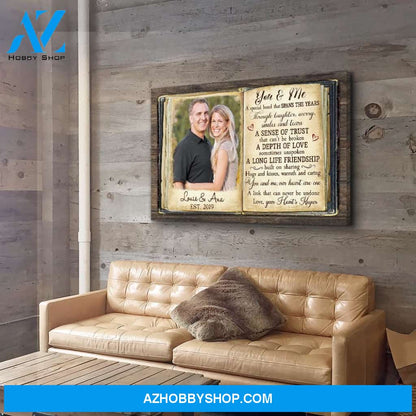 Our Hearts Are One - Personalized Custom Photo Canvas