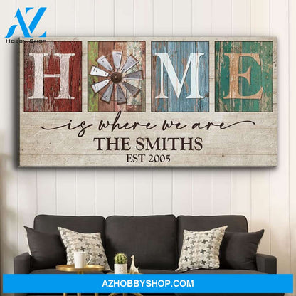 Our Home - Personalized Custom Name Canvas
