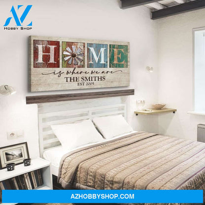Our Home - Personalized Custom Name Canvas