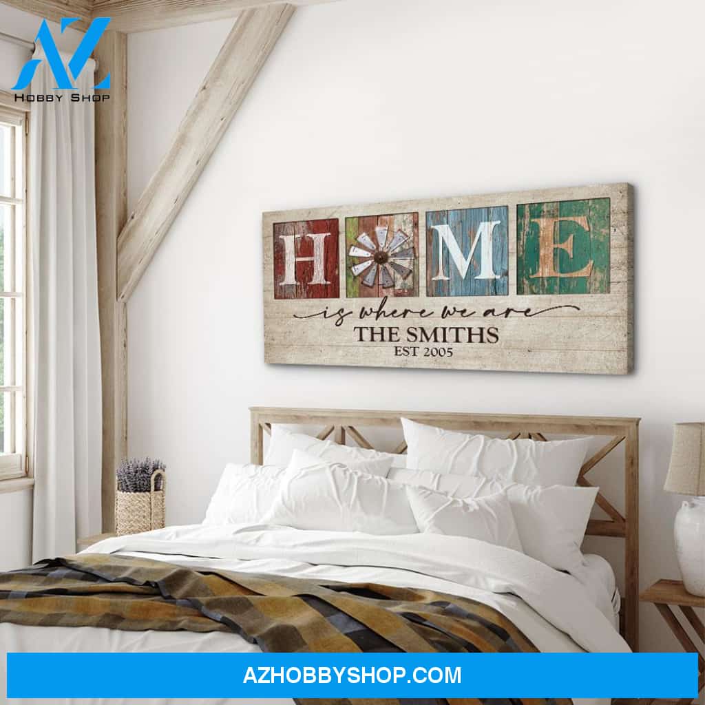 Our Home - Personalized Custom Name Canvas