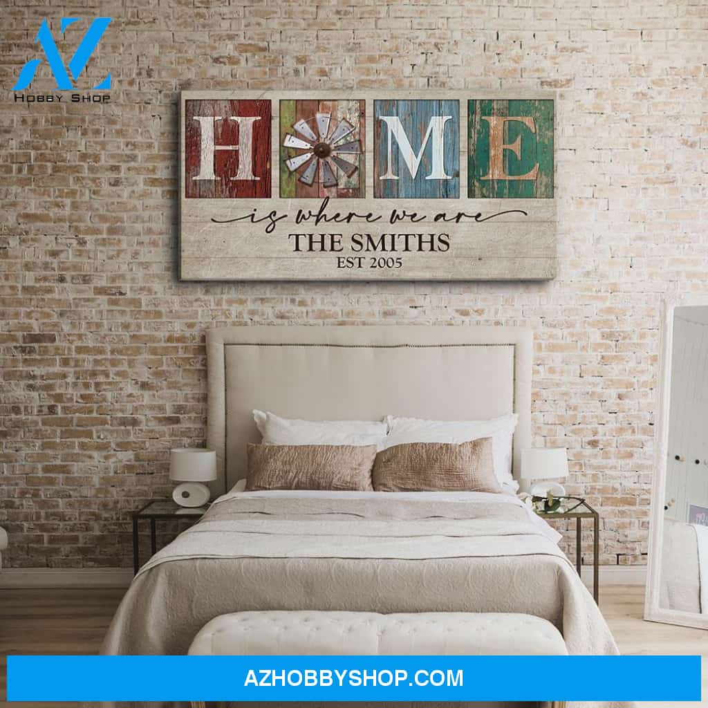 Our Home - Personalized Custom Name Canvas