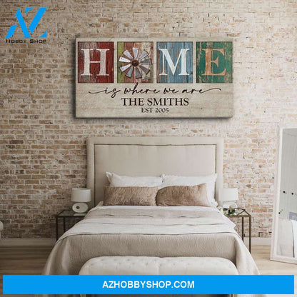 Our Home - Personalized Custom Name Canvas