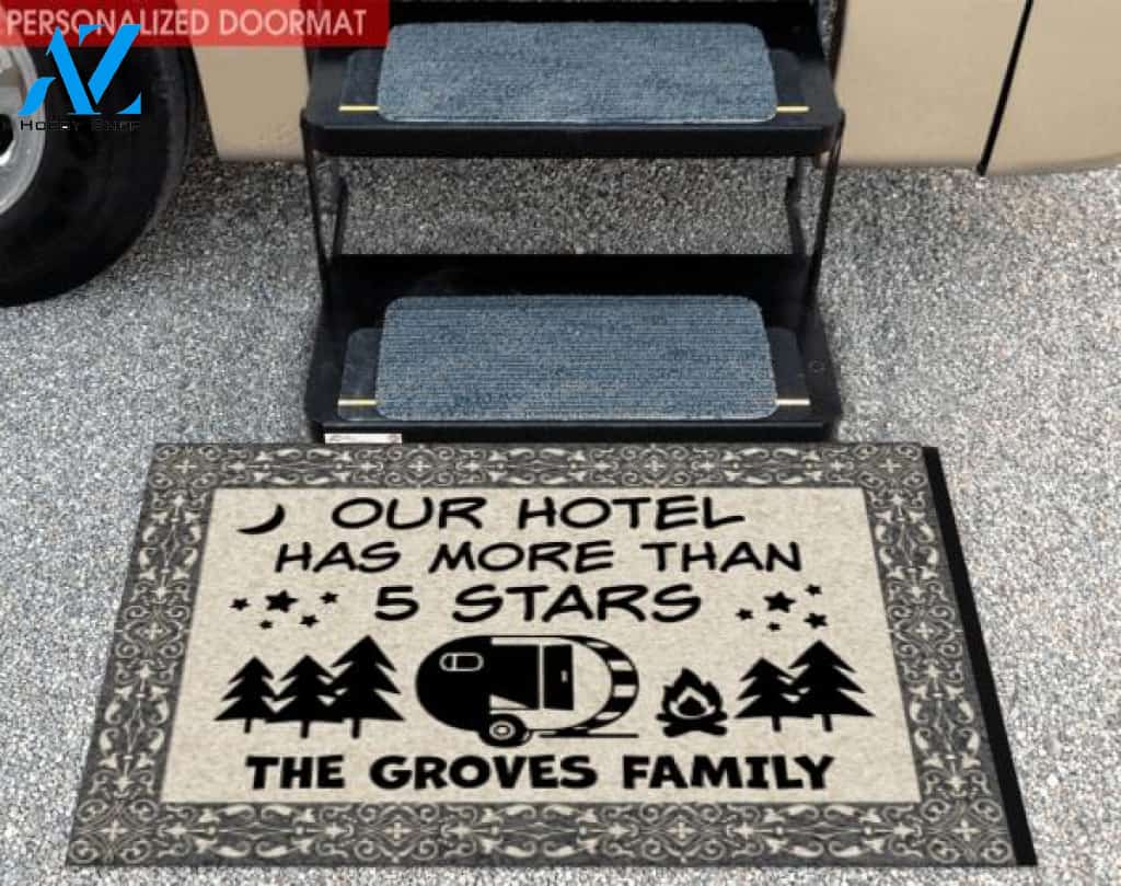 Our Hotel Has More Than 5 Stars- Personalized Doormat
