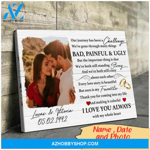 Our journey has been a challenge - Personalized Canvas