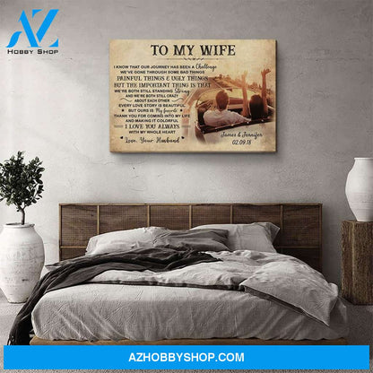 Our Journey Is My Favorite - Personalized Custom Name Canvas