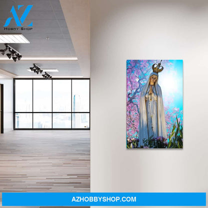 Our Lady of Fatima in the Flowers Canvas Art