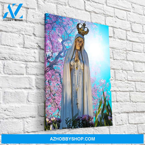 Our Lady of Fatima in the Flowers Canvas Art