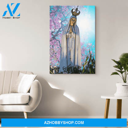 Our Lady of Fatima in the Flowers Canvas Art