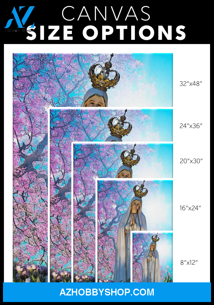 Our Lady of Fatima in the Flowers Canvas Art