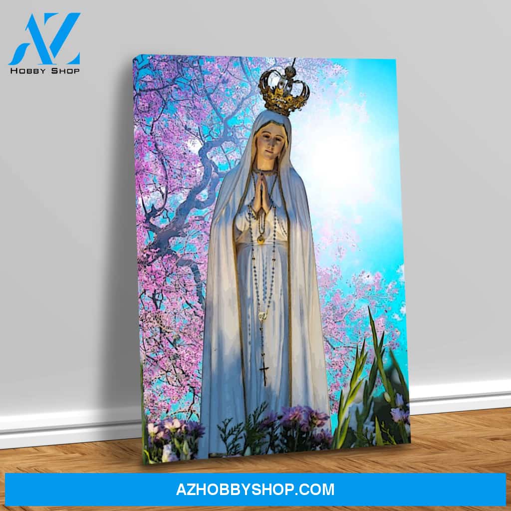 Our Lady of Fatima in the Flowers Canvas Art