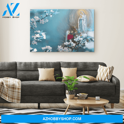 Our Lady of Lourdes with Bernadette Canvas Art