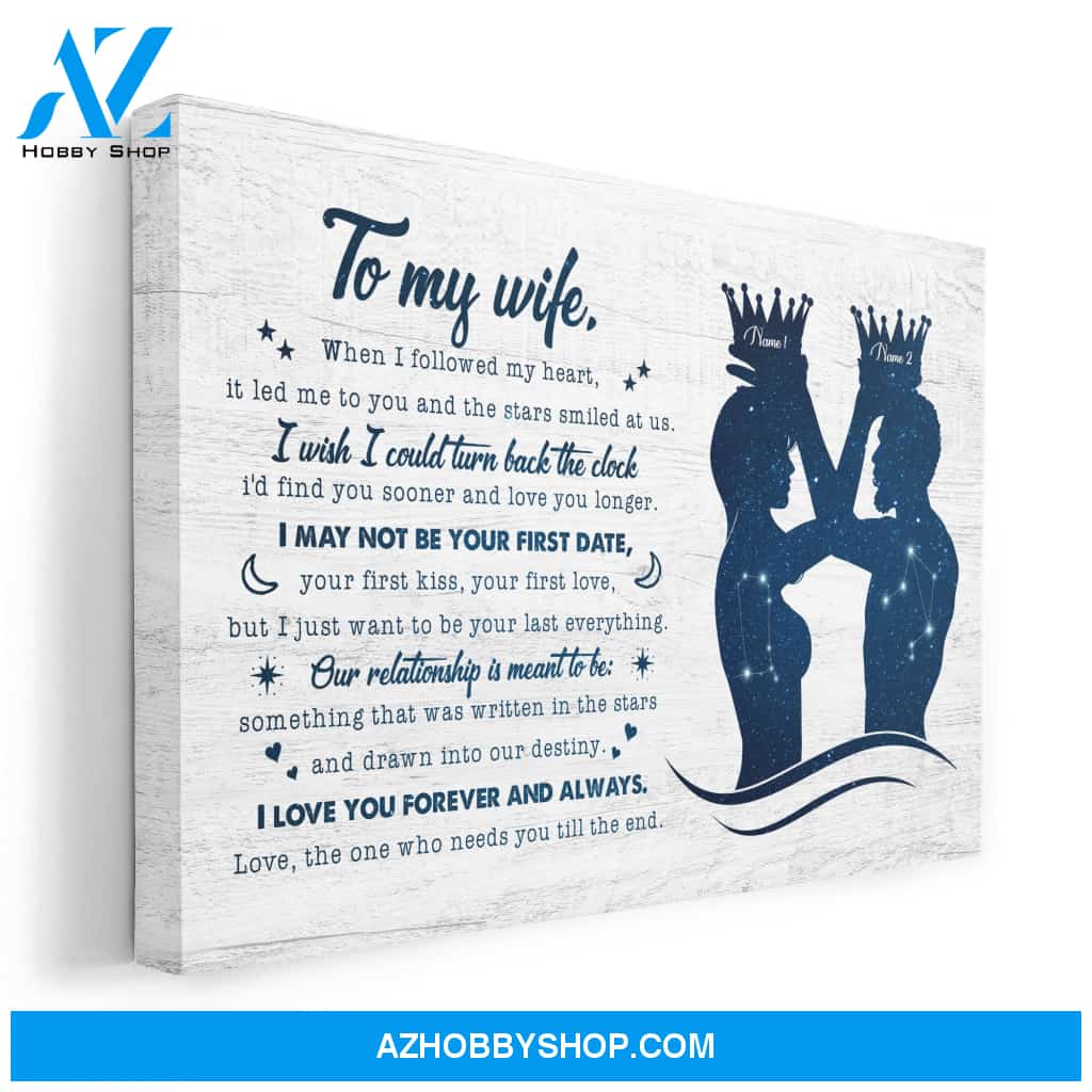 Our Love Is Meant To Be Something That Was Written In The Stars, Couple Custom Poster And Canvas, Gift For Wife And Husband