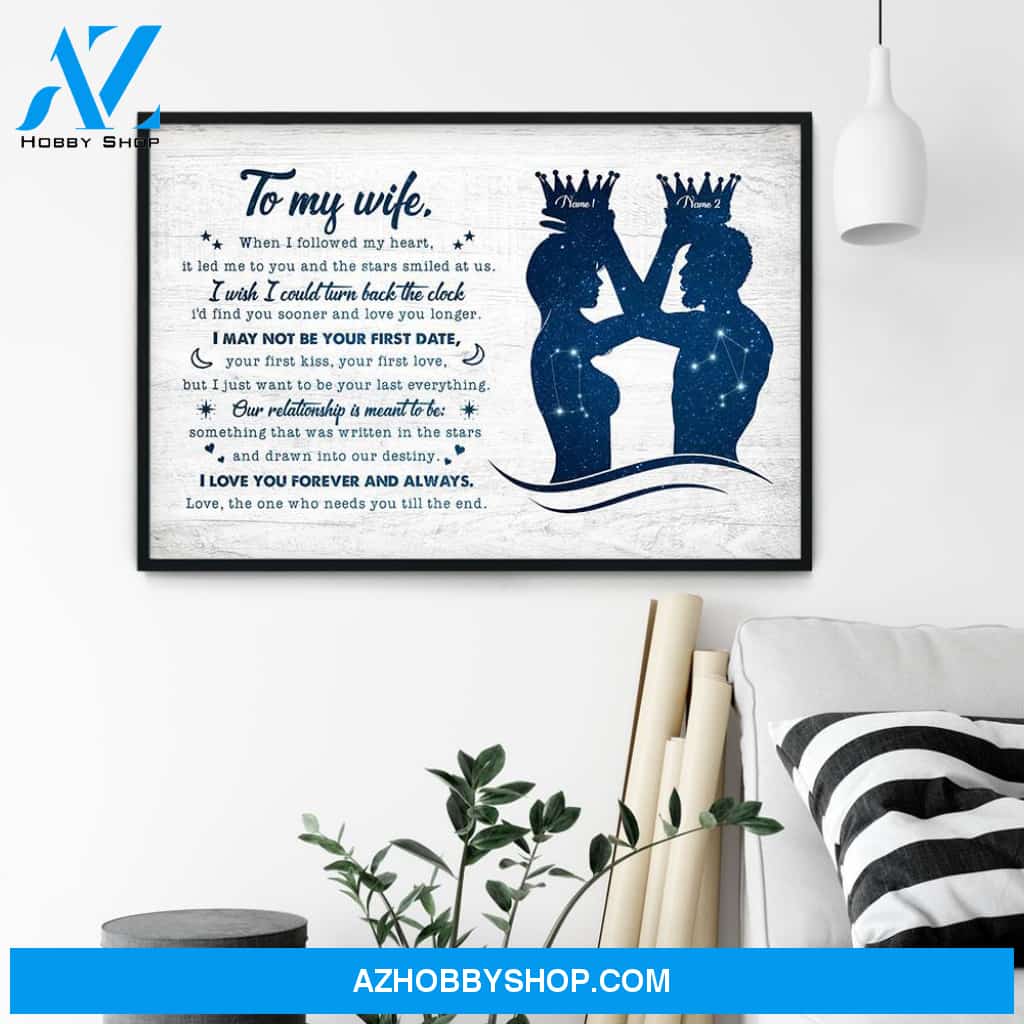 Our Love Is Meant To Be Something That Was Written In The Stars, Couple Custom Poster And Canvas, Gift For Wife And Husband