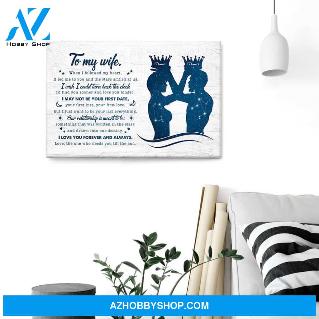 Our Love Is Meant To Be Something That Was Written In The Stars, Couple Custom Poster And Canvas, Gift For Wife And Husband