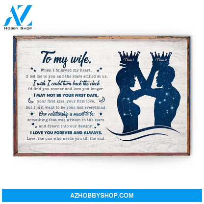 Our Love Is Meant To Be Something That Was Written In The Stars, Couple Custom Poster And Canvas, Gift For Wife And Husband