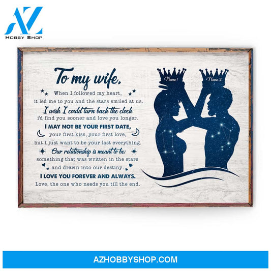 Our Love Is Meant To Be Something That Was Written In The Stars, Couple Custom Poster And Canvas, Gift For Wife And Husband