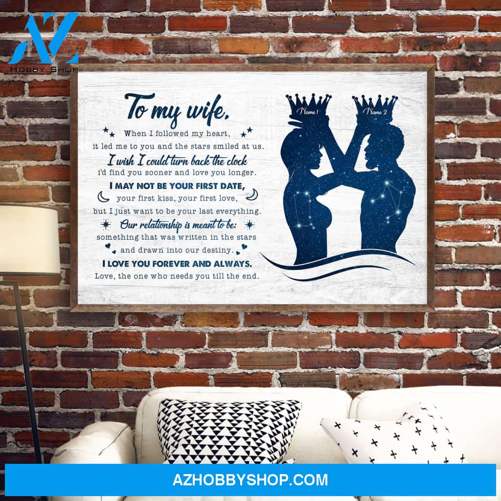 Our Love Is Meant To Be Something That Was Written In The Stars, Couple Custom Poster And Canvas, Gift For Wife And Husband