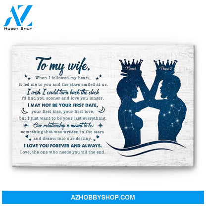 Our Love Is Meant To Be Something That Was Written In The Stars, Couple Custom Poster And Canvas, Gift For Wife And Husband