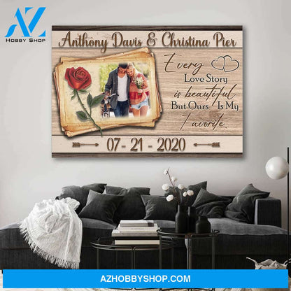Our love story is my favorite - personalized canvas