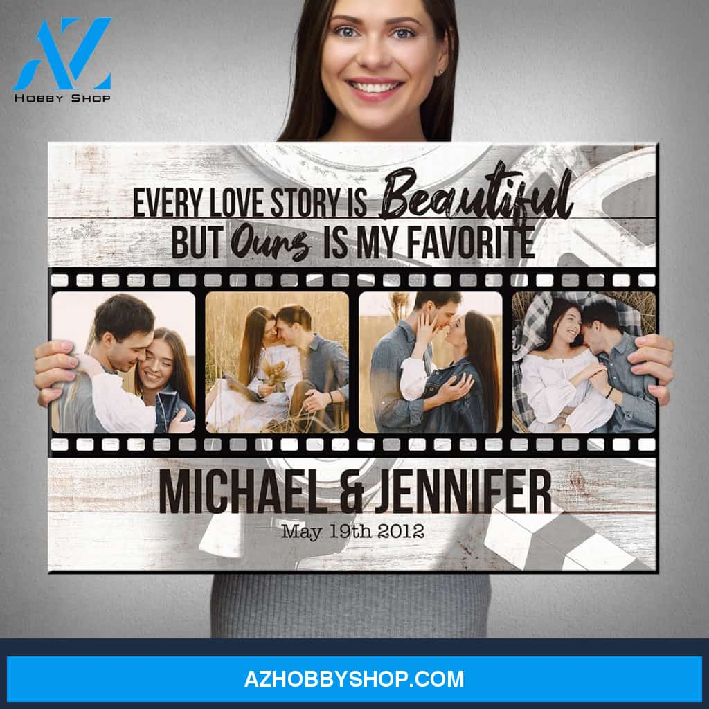 Our Love Story Photos Premium Canvas